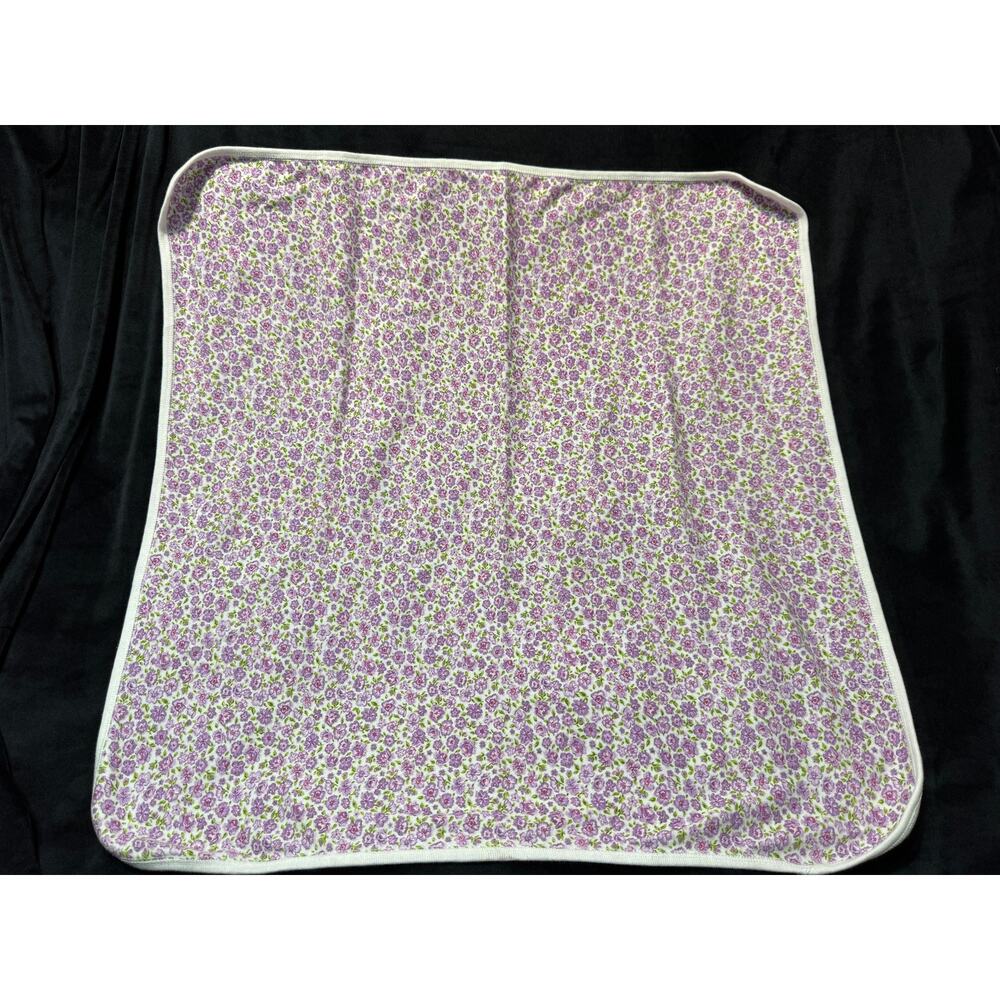 The Childrens Place Purple Flowers Floral Baby Blanket Vintage
